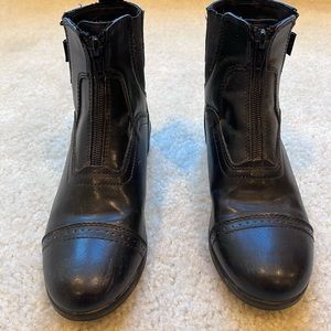 Saxon Children's Syntovia Zip Paddock Boots - Black - Little Kids Size 3